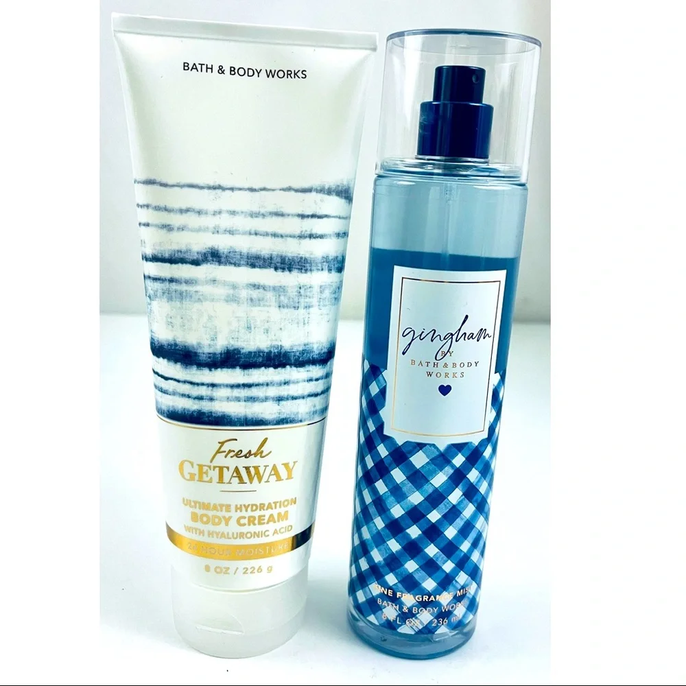Bath & Body Works Set Gingham & Fresh Getaway Lotion